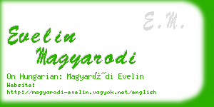 evelin magyarodi business card